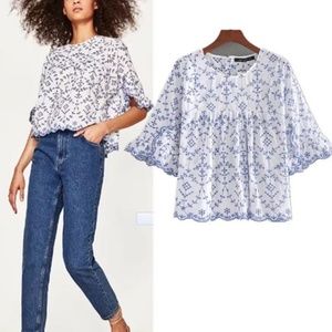 Zara Embroidered Top